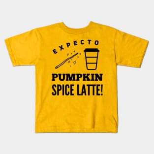 Expecto Pumpkin Spice Latte! - BLACK Kids T-Shirt